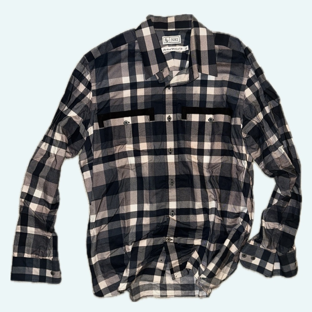 JCRT Plaid - Button Down Shirt - Size Large